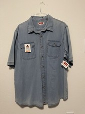 Men’s Wrangler Western-style denim shirt Light Wash Size XXL NWT