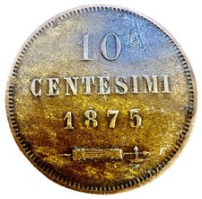 Italie - San Marino  République - 10 centesimi 1875  KM#2 834/37