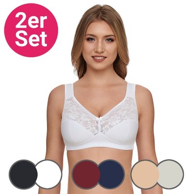 Susa Doppelpack BH ohne Bügel 27931, 2er Set, diverse Farben, Gr.75-105 Cup B-E