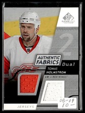2008-09 SP Game Used Authentic Fabrics Dual Tomas Holmstrom Detroit Red Wings