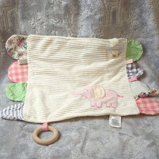 Modern Baby Elephant Security Lovey Blanket Teether Rattle Crinkle Toy