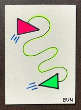 ACEO Original Artwork by EUN - Abstract Contemporary Art, Signed, Collectible