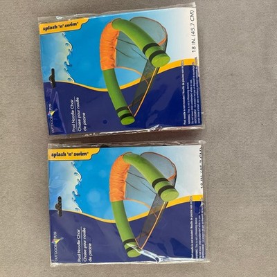 2 Pack Splash  n  Swim Pool Noodle Chair Mesh Seat Float NEW