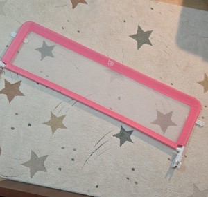 Baby Joy Pink Portable Foldable Mesh Bed Rail for Baby Toddler Size 59x16