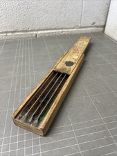 VINTAGE ANTIQUE WOODEN TIMBER PENCIL CASE SCHOOL PEN DESK