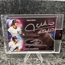 Topps 2024 Luminaries Spark of Light Dual Auto Blue /5 Soto Dominguez Yankees