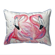 Betsy Drake Betsy's Flamingos Extra Large Pillow 20 X 24