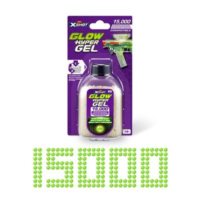 Zuru XSHOT Hyper Gel Glow Pellet Refill Pack (15,000 Hyper Gel Pellets) by ZURU