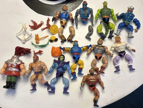Vtg 1980’s He-Man MOTU Broken/ Incomplete Figure Lot *For Parts or Repair*
