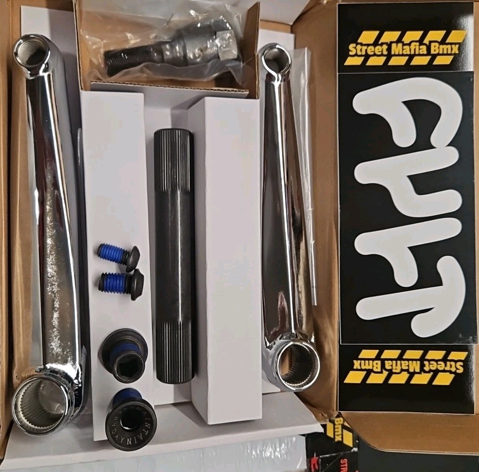 CULT 22MM HAWK V2 CRANKS 170MM Fit BMX BIKE 48 SPLINE CHROME