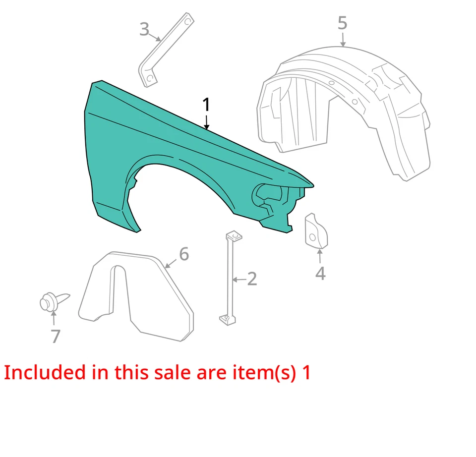 2003-2011 Mercury Grand Marquis Driver Fender FMKHT - Image 2 of 3