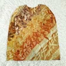 Pleats Please Issey Miyake cut and sew, all-over print, size 4