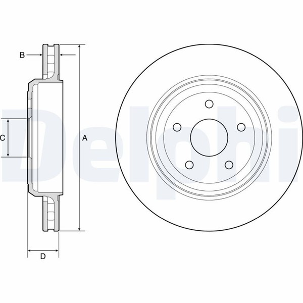 2X Bremsscheibe Delphi BG9214C FüR Cherokee WK Jeep WK2 4 CRD 4X4 Flexfuel VVT-image