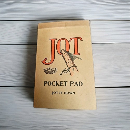 JOT pocket Pad Jcb Co. 1920's-1930's Notepad Paper Vintage Antique Depression - Picture 2 of 6