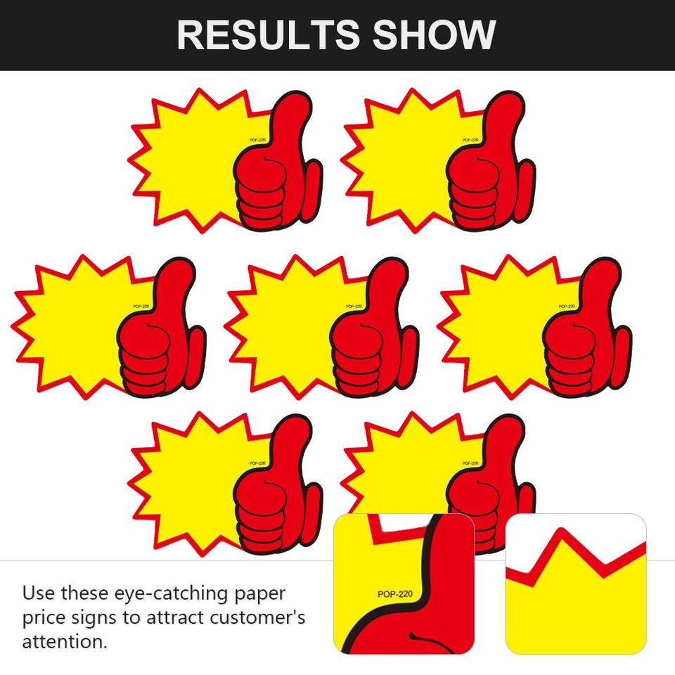 10pcs Supermarket Burst Paper Signs Price Tags Advertising Sales Price ...