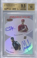 2004 Bowman's Best Double Play Conor Jackson Travis Hanson BGS 9.5 Auto 0m8