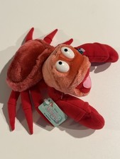 vintage Applause plush toy of Sebastian the Crab from The Little Mermaid