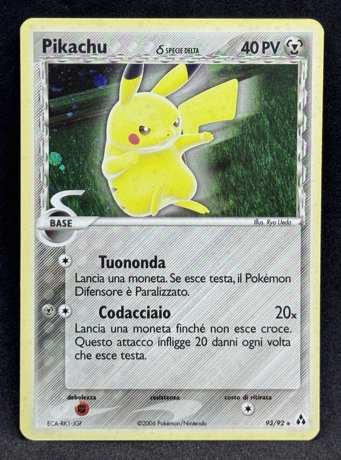 POKÉMON~PIKACHU~93/92~EX LEGEND MAKER~ITALIAN~LP+