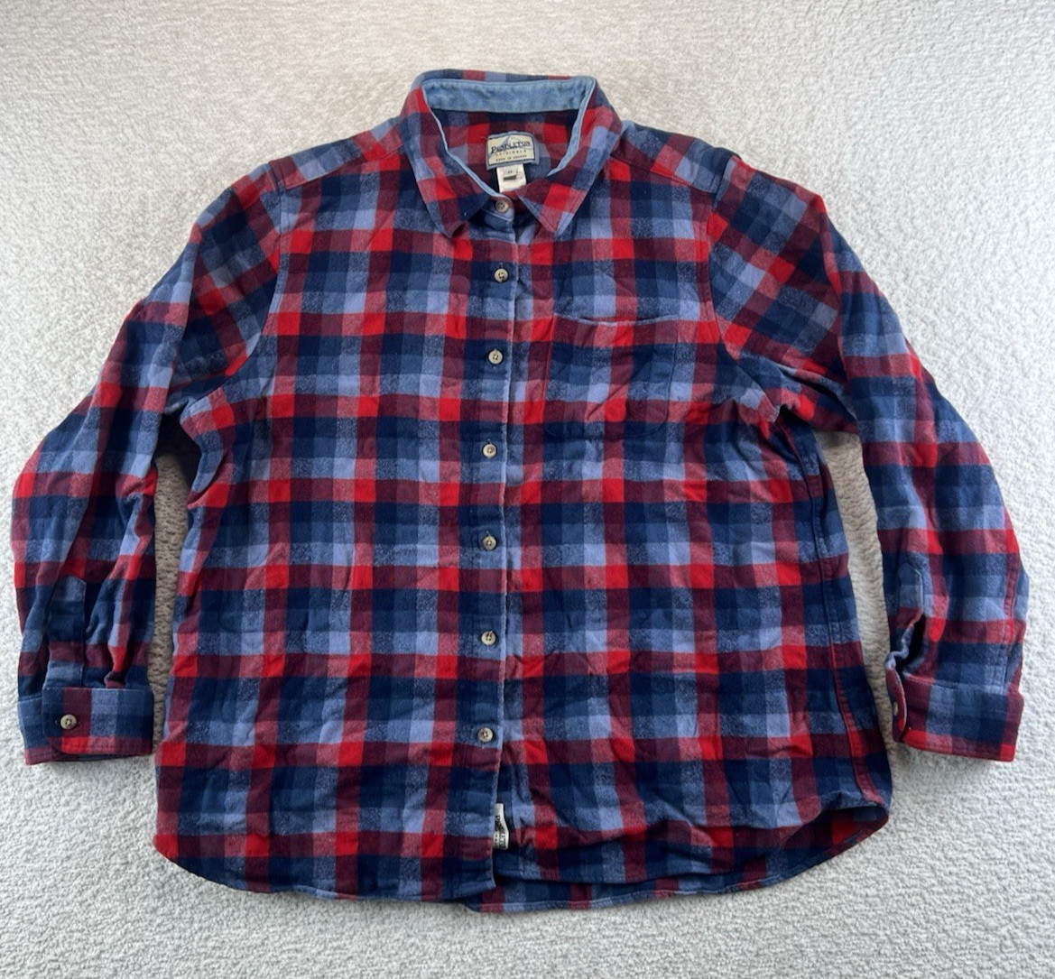 Pendleton Wool Flannel Plaid Button-Up Shirt Ches… - image 1