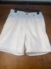 Vintage Levi s 950 Orange Tab White Denim Shorts Women s 11 High Waist USA Made