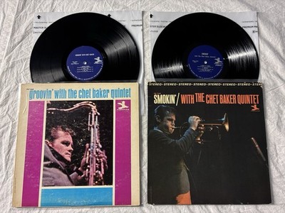 GROOVIN + SMOKIN CHET BAKER QUINTET 1966 1ST PRESSINGS PRESTIGE JAZZ PRESTIGE