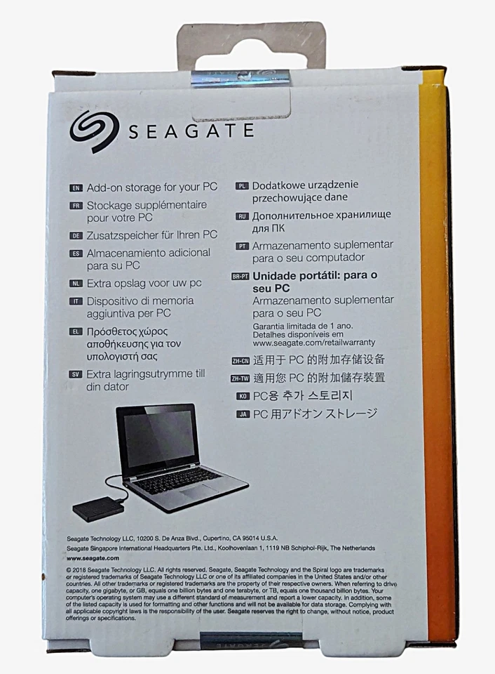 Seagate 1TB External, 5200 RPM, 2.5in (STKB1000400) Hard Drive - Image 2 of 4