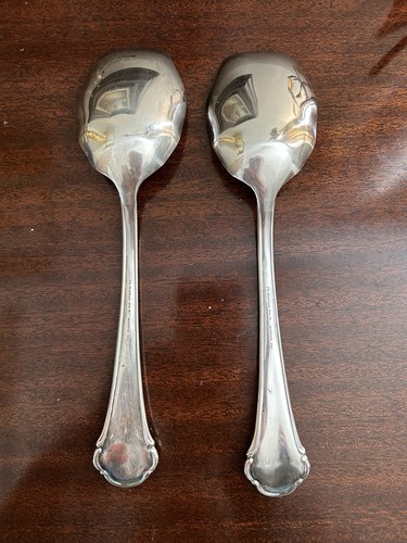 SHEFFIELD Set of 2 Silver Plate Servers Made In Italy ~ 9.5” - Picture 2 of 3