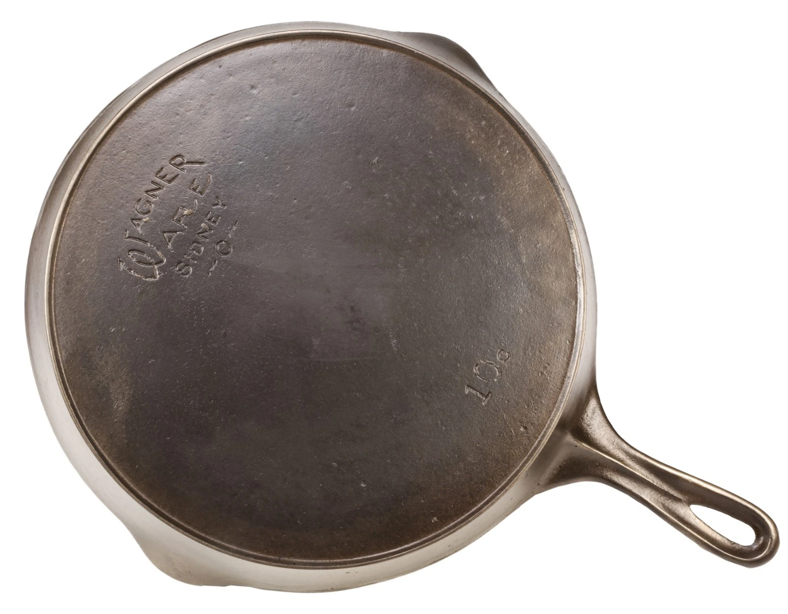 Vintage Wagner Ware No 10C Cast Iron Skillet Heat Ring Fully Restored Condition