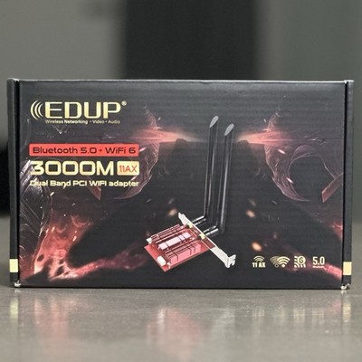 EDUP PCI-E Wireless Network Adapter Card 3000Mbps 11AX WiFi 6 Bluetooth 5.0