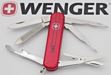 Vintage Discontinued WENGER Swiss Army Knife Pocket Tool Chest Micro Light MINT