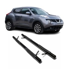 Stahl Trittbretter Schwellerrohre für Nissan Juke F15 2010-2014 Schwarz 2x