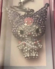 Sanrio Kuromi Bling Pave Rhinestone Character Viral Bling Keychain Bag Charm