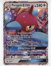 Porygon-Z GX Pokemon oversize Sole e Luna stella nera promo #SM216