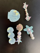 Mystery Mermaid Hair Clip Set - 5pc Random Ocean Shell Starfish Accessories