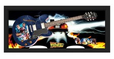 Back To The Future Cast Signed Framed Display Graphics Photo Guitar ACOA
