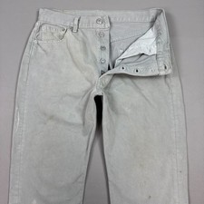 Vintage Levis 501 Jeans Mens 32x30 Gray Y2K Made USA Button Fly Denim Pants