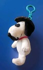 2013 Peanuts Snoopy With Mustache Plush KeyChain Mascot 5.5" With 2.5" Clip RARE — photo 3