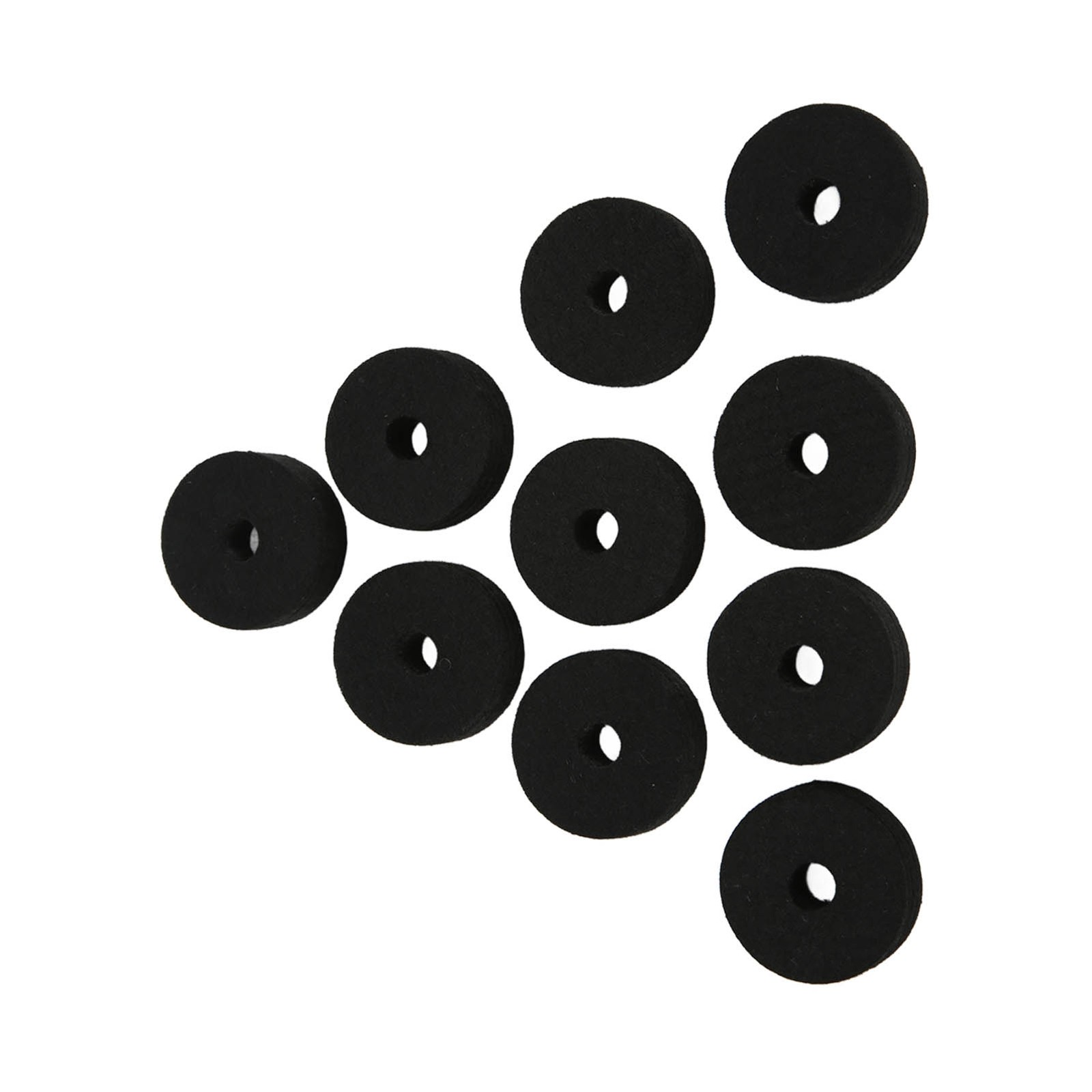 20Pcs Cymbal Felt Washer Pads Stand Parts Drum Set Accessory Non Slip 4cmBlack
