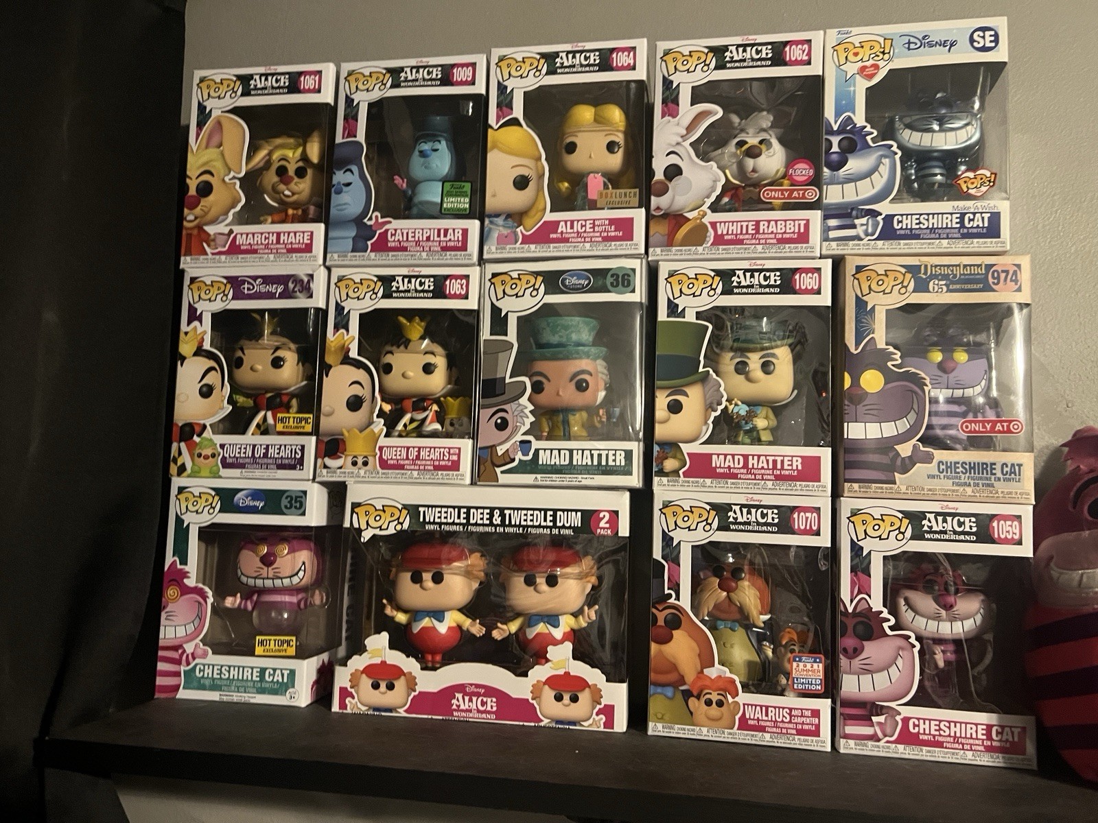 Funko Pop! Alice in Wonderland Lot Alice, White Rabbit, Ches
