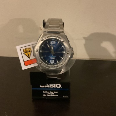 Casio MWA100HD-2AV,  Men's Stainless Steel Band, 100 Meter WR, Illuminator, New