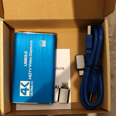 4K UltraHD USB 3.0 HDMI Video Capture Gerät extern inkl. USB-Kabel & Adapter