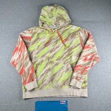 Nike Hoodie Sweatshirt Large Colorful Bright Camouflage Pullover Logo Mens