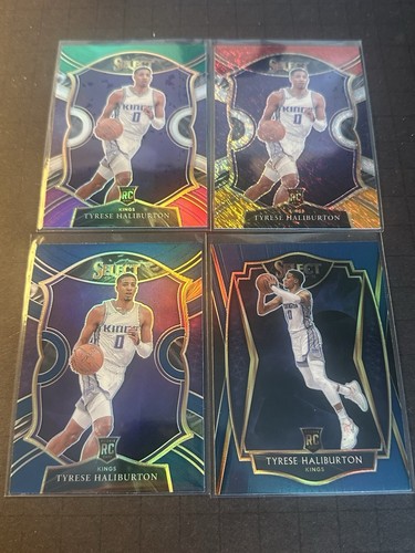Tyrese Haliburton So Select Rookie RC Lot X4 Blue Prizm Green Purple Red Yellow - Foto 1 di 2