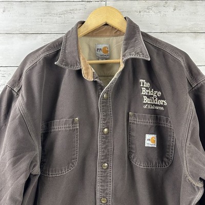 Carhartt FR Flame Resistant Canvas Shirt Jacket Mens 2XL Lined CAT