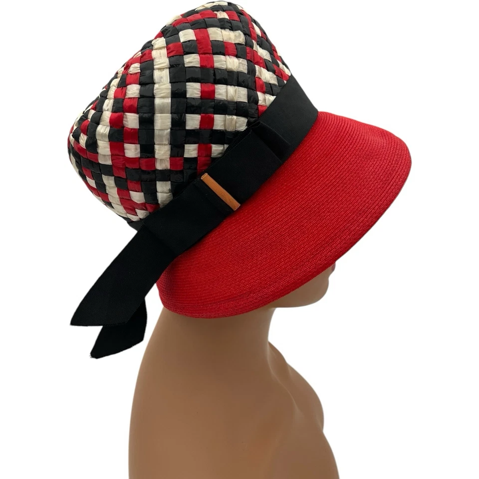 VTG 1960s Union Made Cloche Hat Queen Of Hearts Bridge Club Kentucky Derby Churc - Image 4 of 4