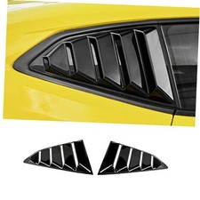 Rear Quarter Side Window Louvers Sun Shade Cover Wind Vent Air Deflector Black