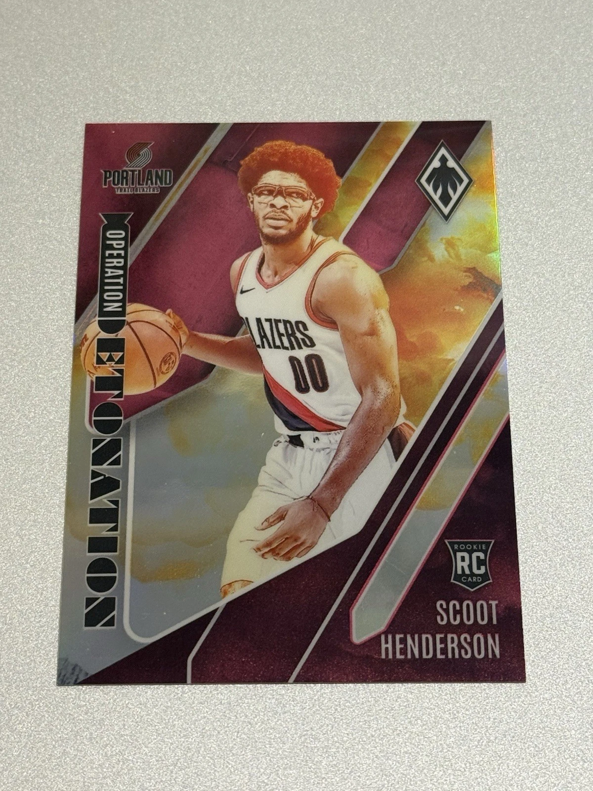 2023-24 Panini Phoenix - Operation Detonation Pink #9 Scoot Henderson /99 (RC)