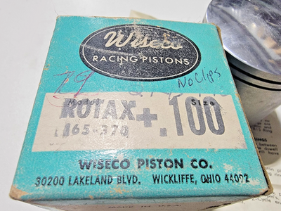 Vintage Wiseco Piston .100 2.5mm O/S Rotax Ski-Doo 165 370 cc