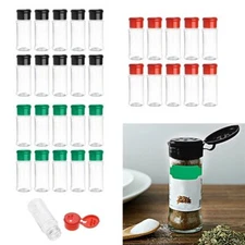 10/20Pcs Plastic Salt Pepper Seasoning Jars Condiment Bottles Cruet Container US
