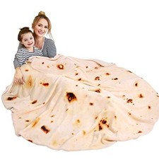 80 inch Giant Burrito Tortilla Blanket Double Sided Tortilla Blanket Adult S...